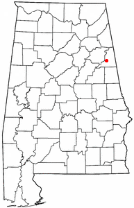 Locator map of Heflin