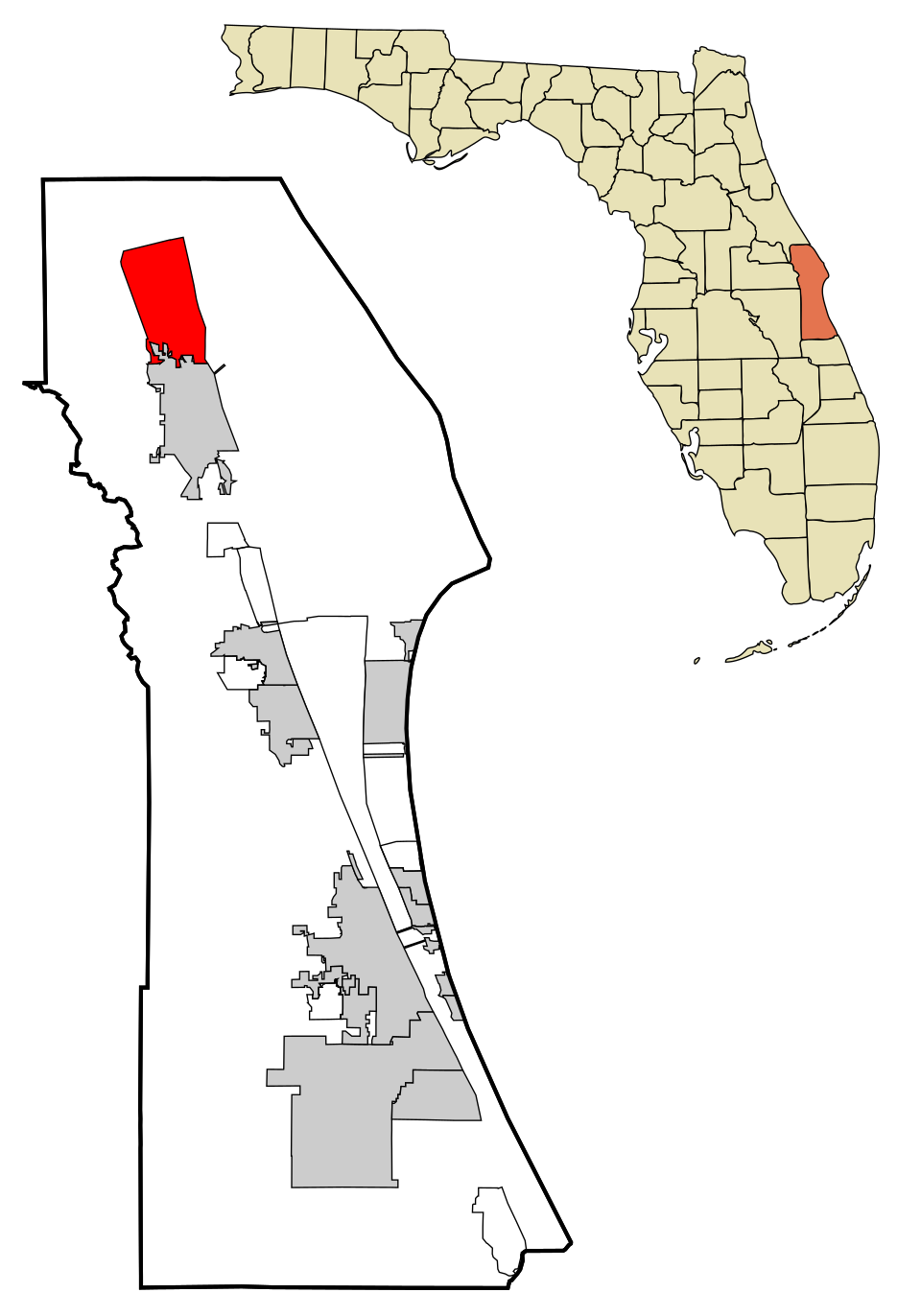 Locator map of Mims