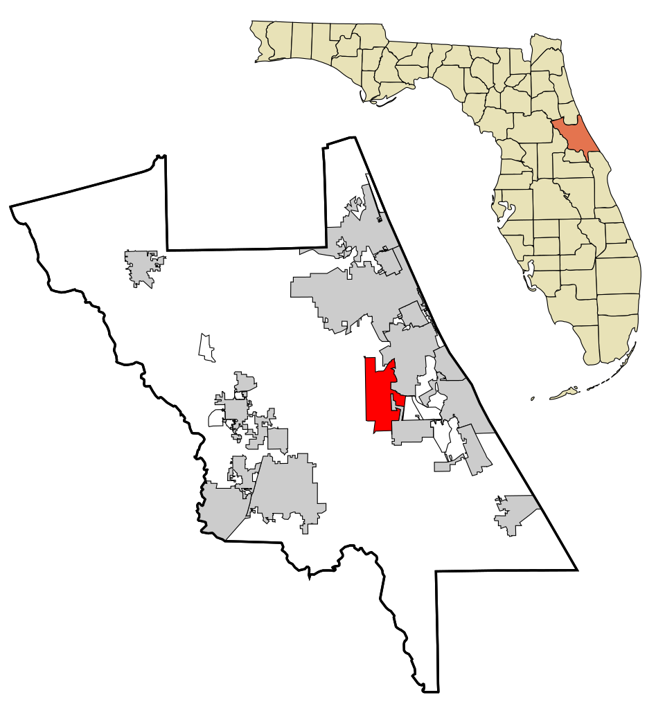 Locator map of Samsula-Spruce Creek