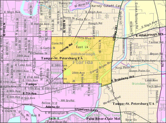 Locator map of East Lake-Orient Park