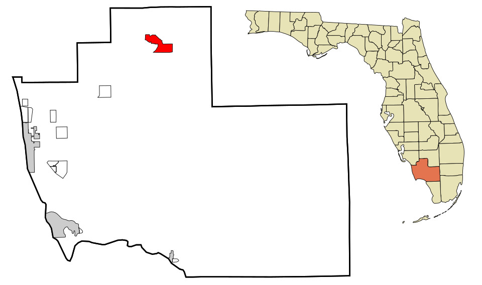 Locator map of Immokalee