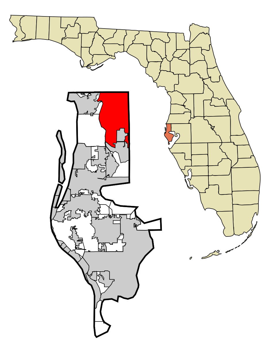 Locator map of East Lake