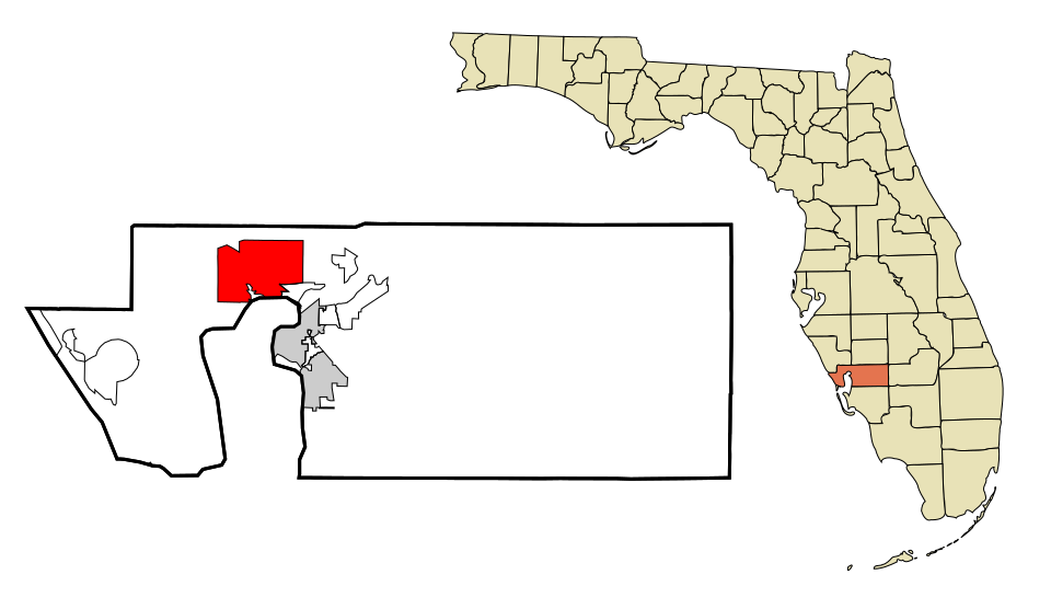 Locator map of Port Charlotte