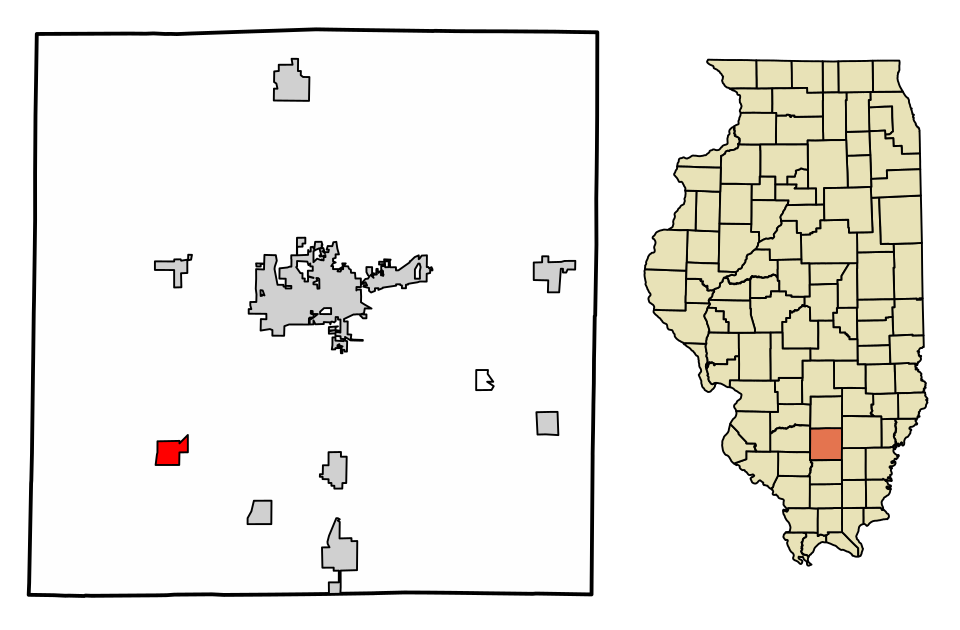 Locator map of Waltonville