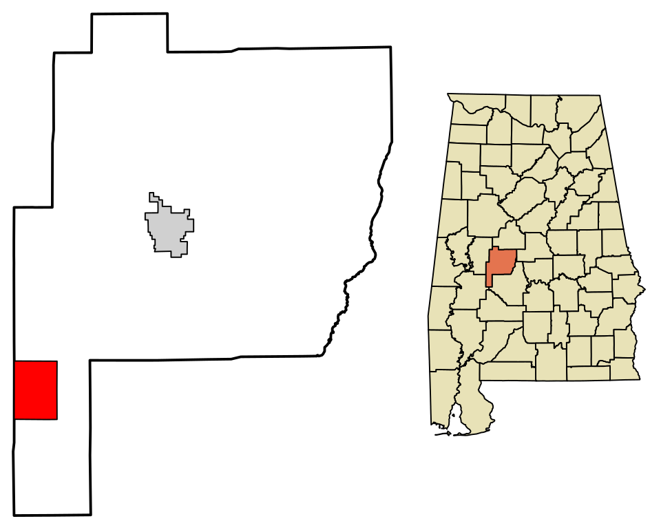 Locator map of Uniontown