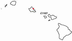 Locator map of Kaaawa