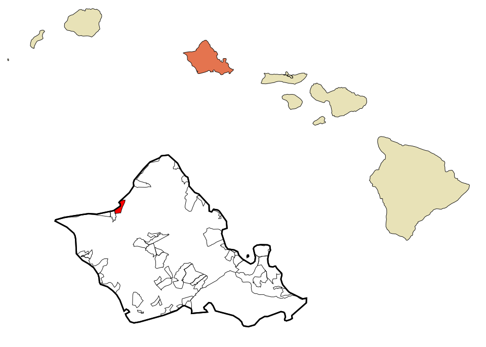 Locator map of Haleiwa