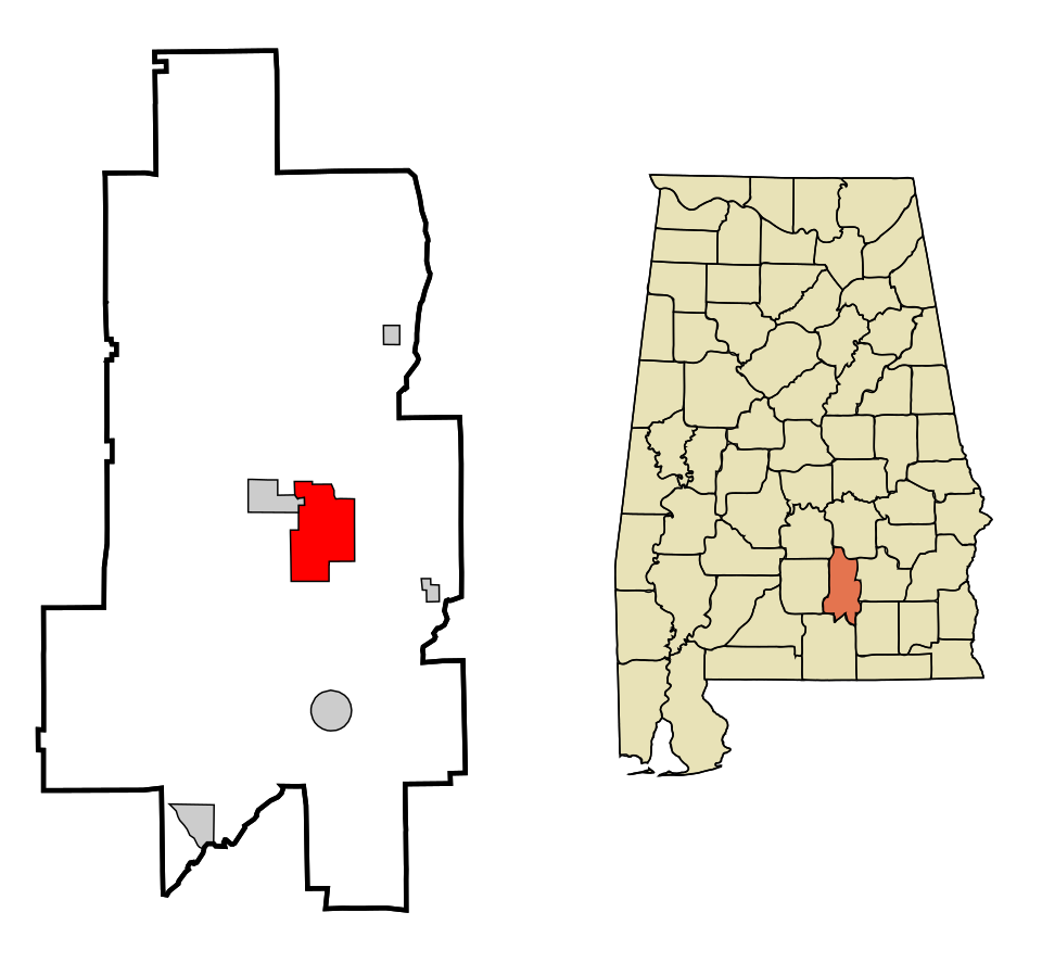 Locator map of Luverne