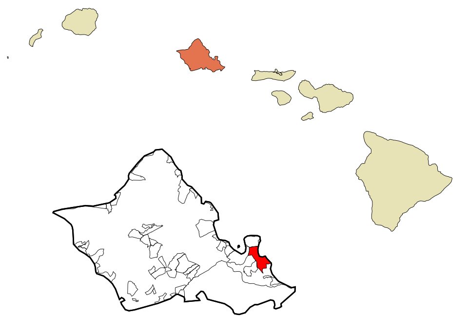 Locator map of Kailua