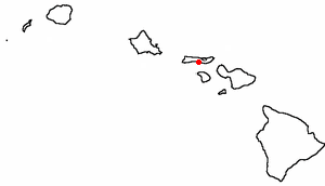 Locator map of Kaunakakai