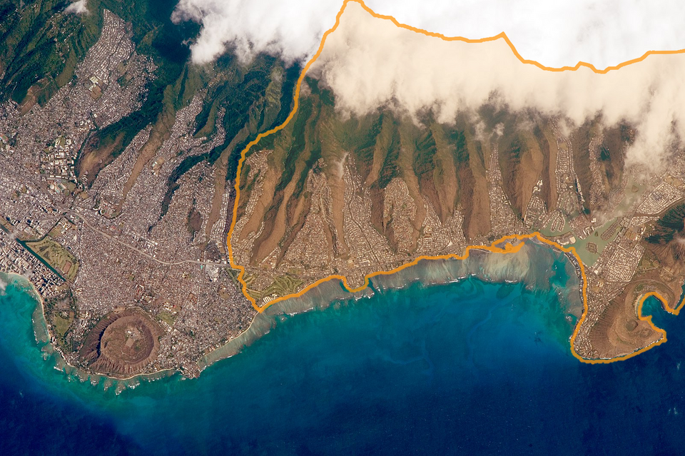 Map of East Honolulu