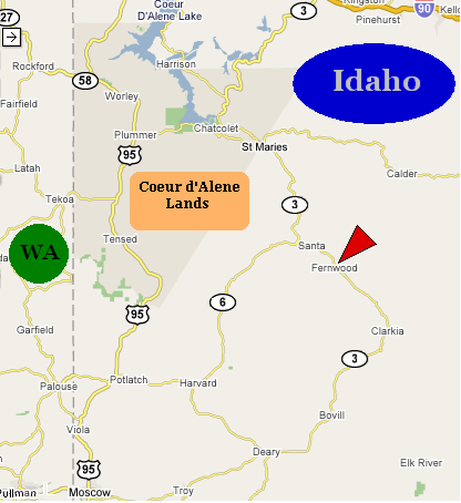 Locator map of Fernwood