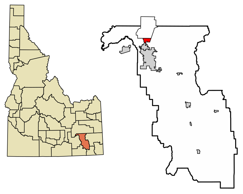 Locator map of Tyhee