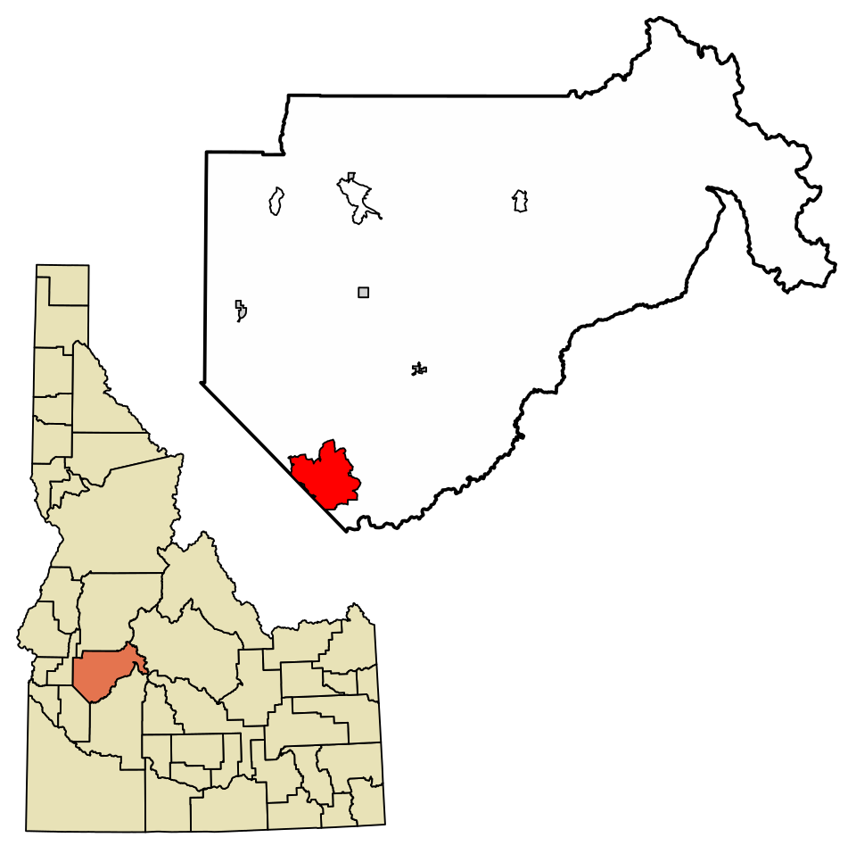 Locator map of Robie Creek