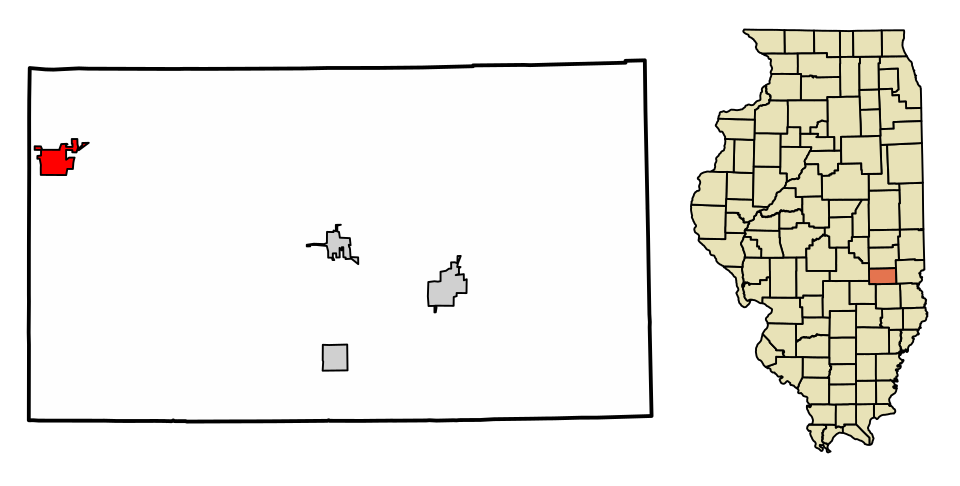 Locator map of Neoga