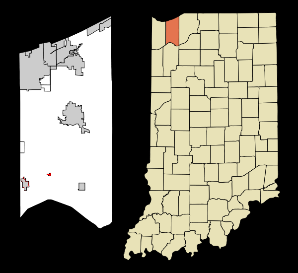 Locator map of Boone Grove