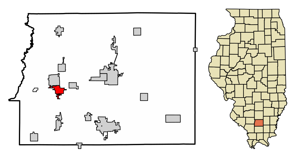 Locator map of Christopher