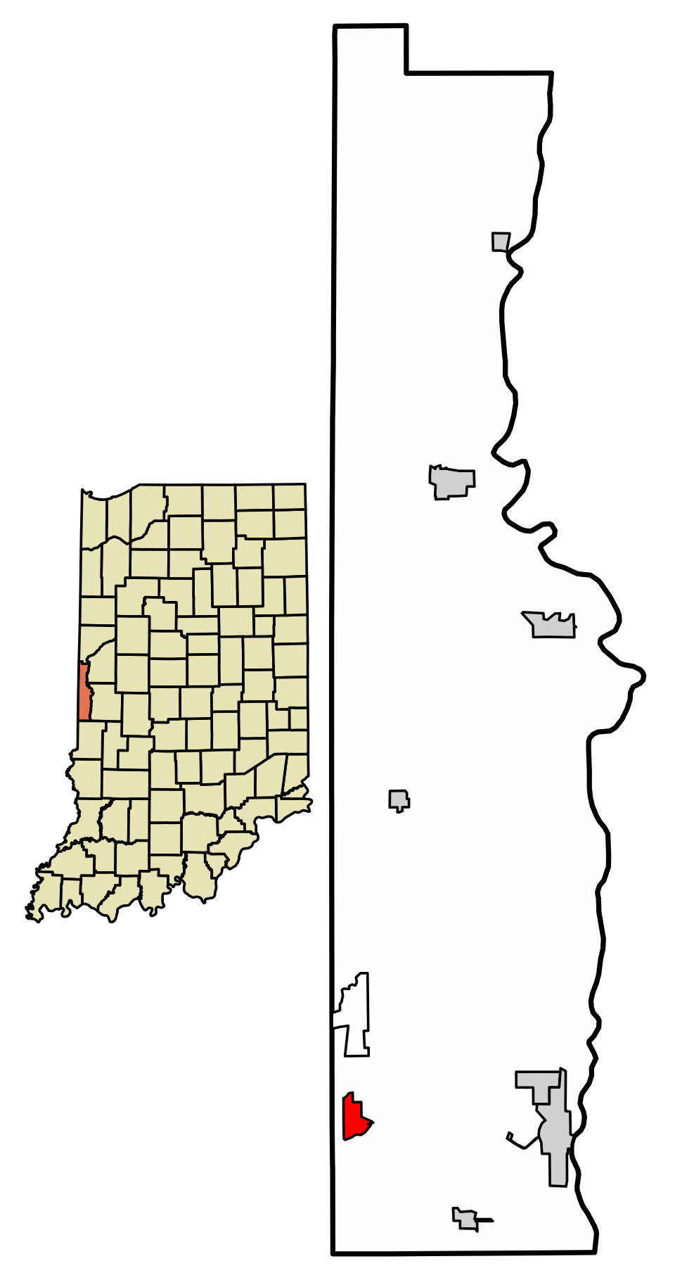 Locator map of Blanford
