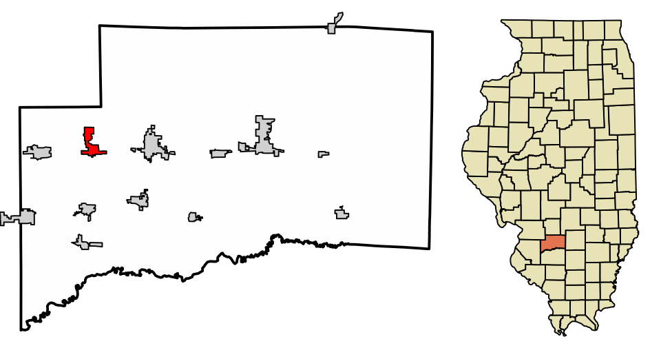 Locator map of Aviston