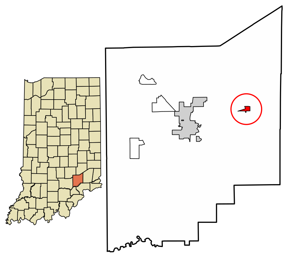 Locator map of Butlerville