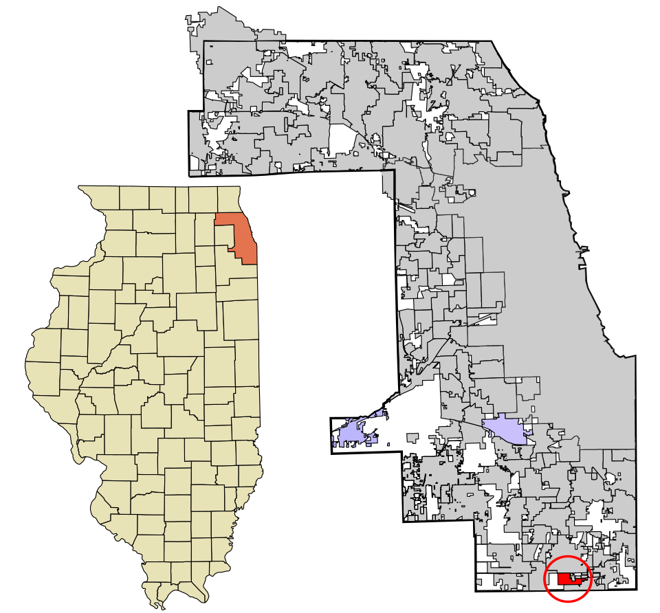 Map of South Chicago Heights