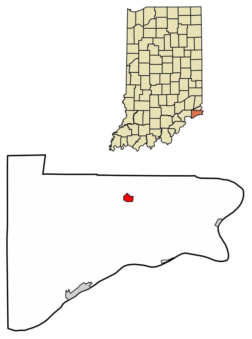 Locator map of East Enterprise