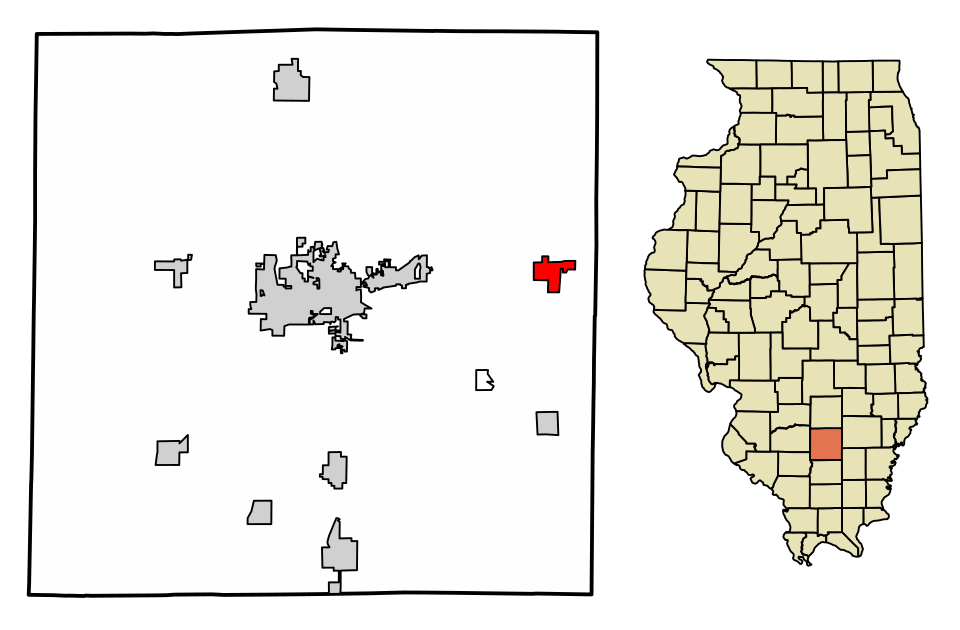 Locator map of Bluford