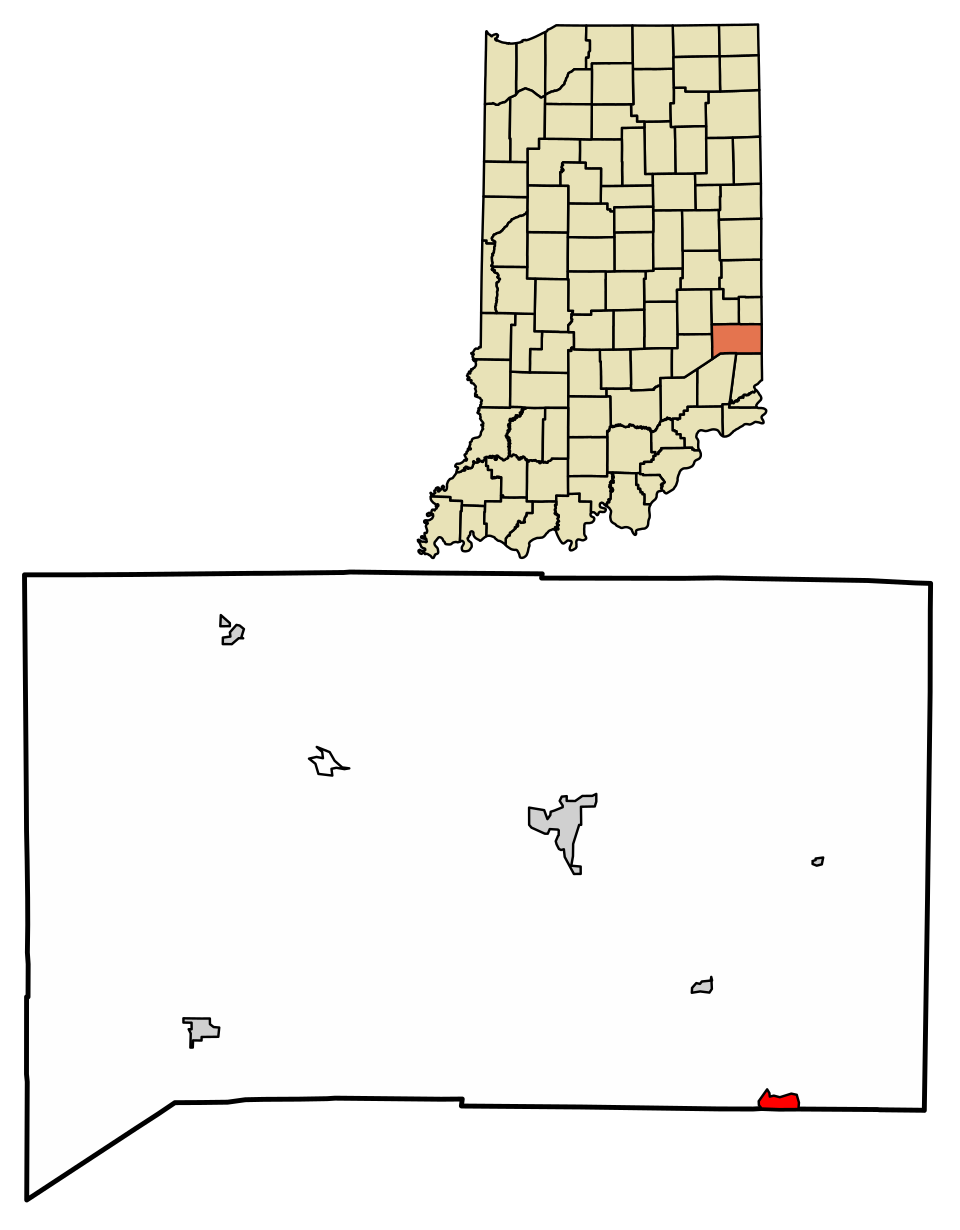 Locator map of New Trenton