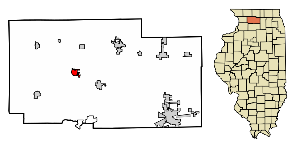 Locator map of Mount Morris