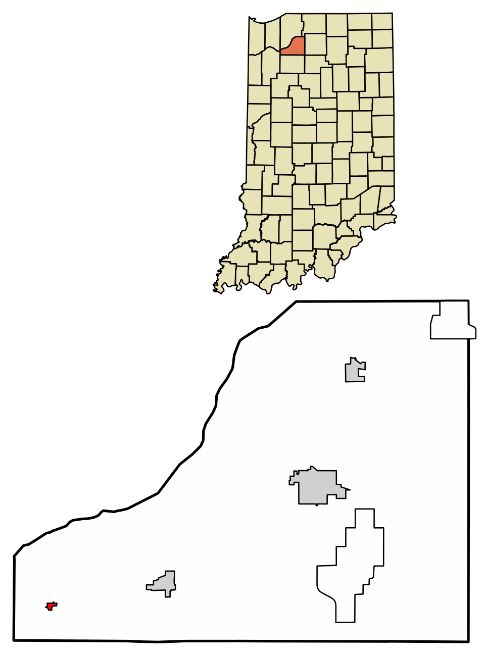 Locator map of San Pierre