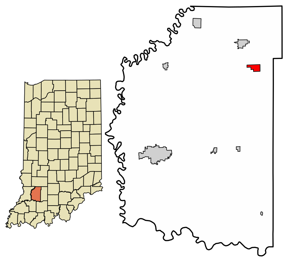 Locator map of Raglesville