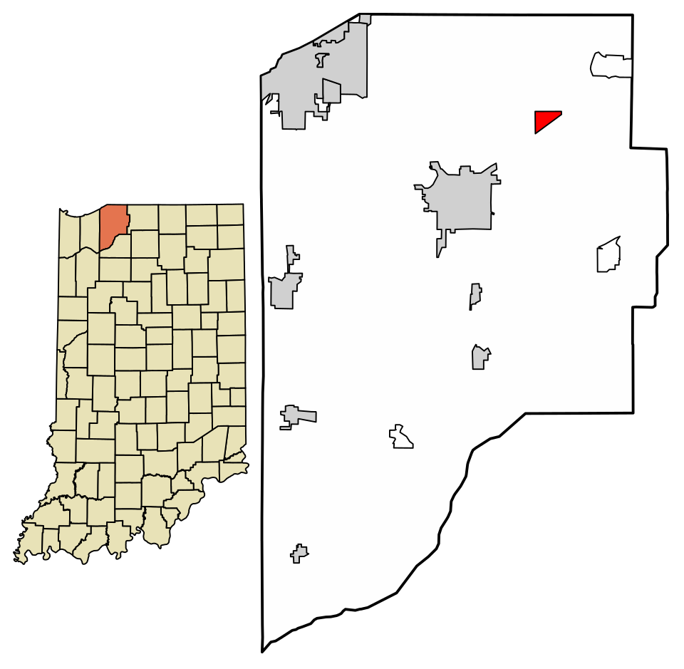 Locator map of Rolling Prairie