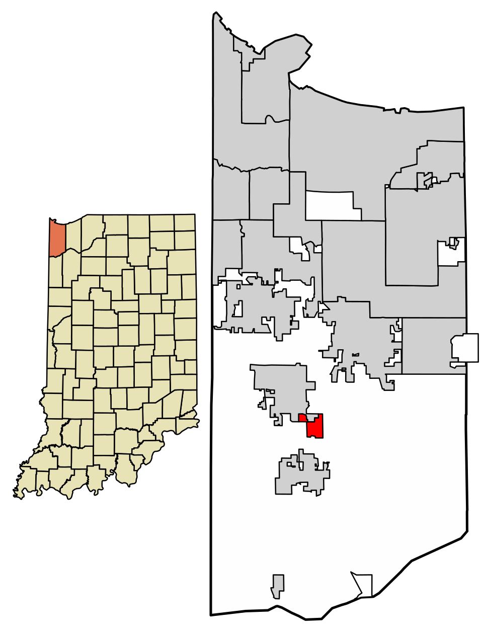 Locator map of Lake Dalecarlia