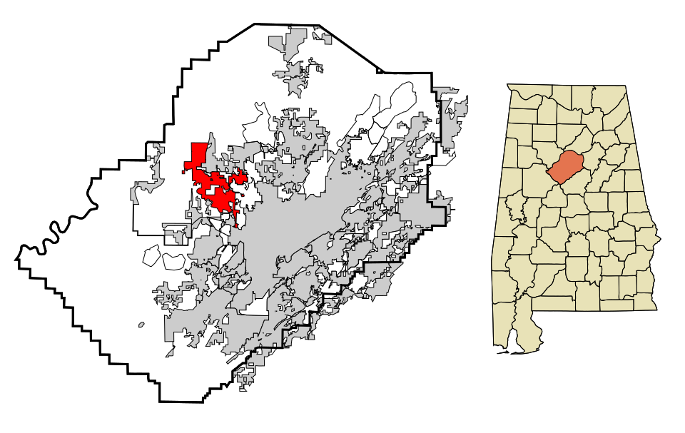 Locator map of Adamsville