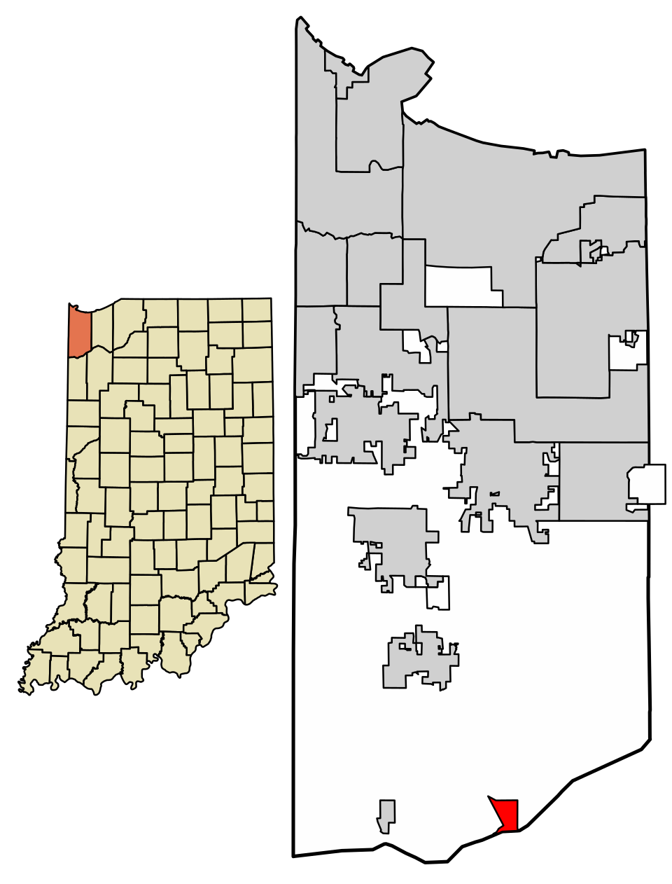 Locator map of Shelby