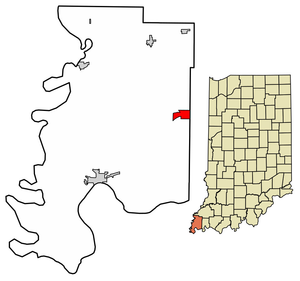 Locator map of Parkers Settlement