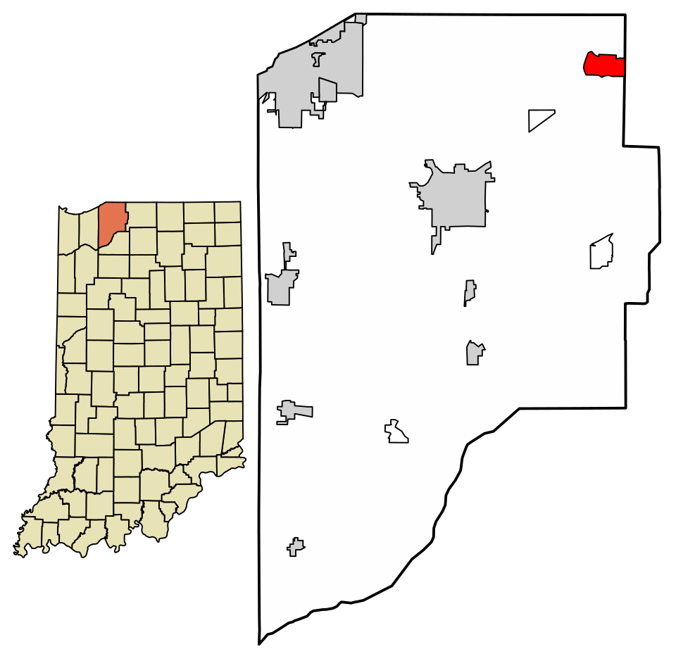 Locator map of Hudson Lake
