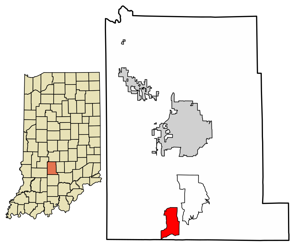 Locator map of Harrodsburg