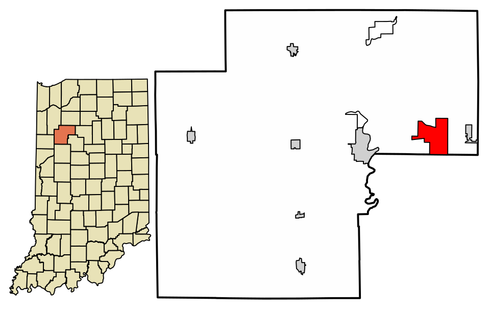 Locator map of Idaville