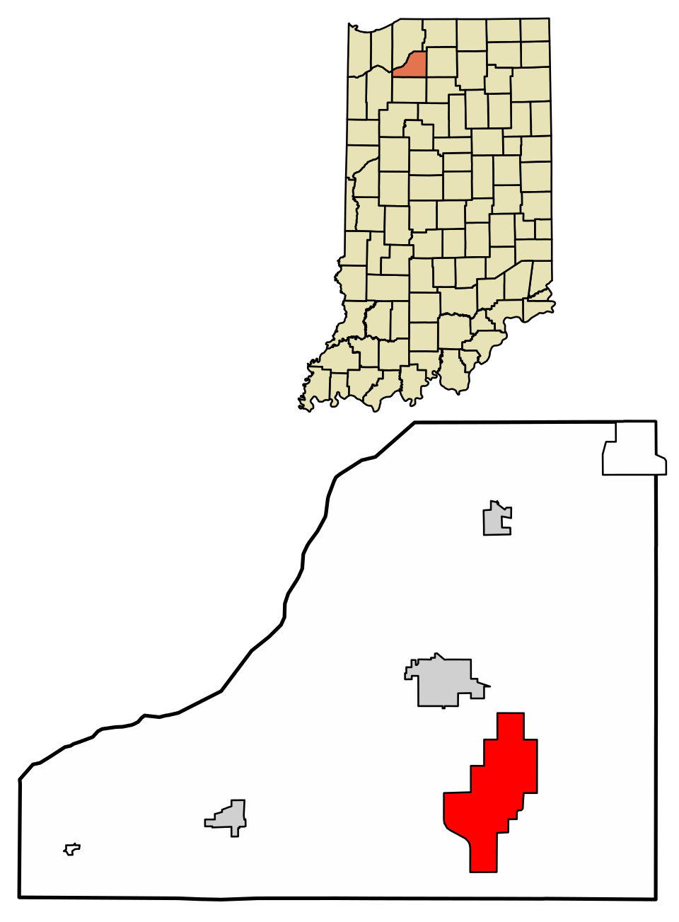Locator map of Bass Lake