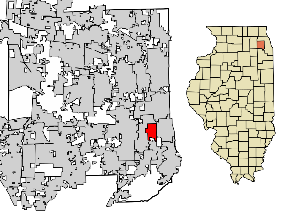 Locator map of Clarendon Hills