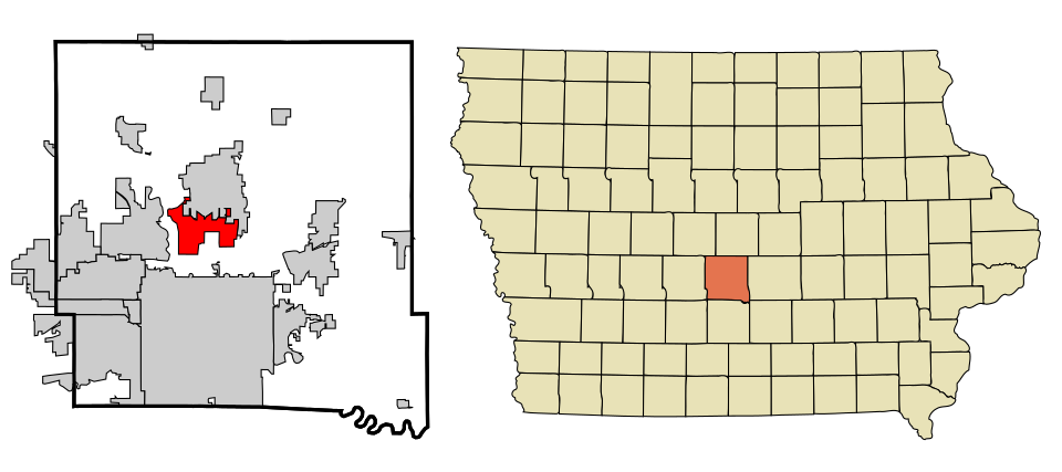 Locator map of Saylorville