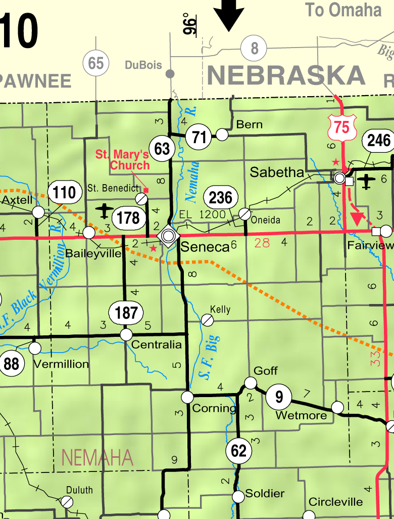 Locator map of Baileyville