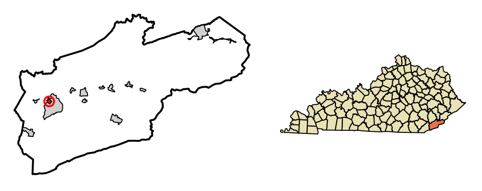 Locator map of Wallins Creek
