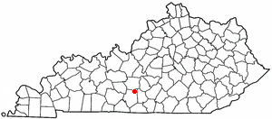 Locator map of Hiseville