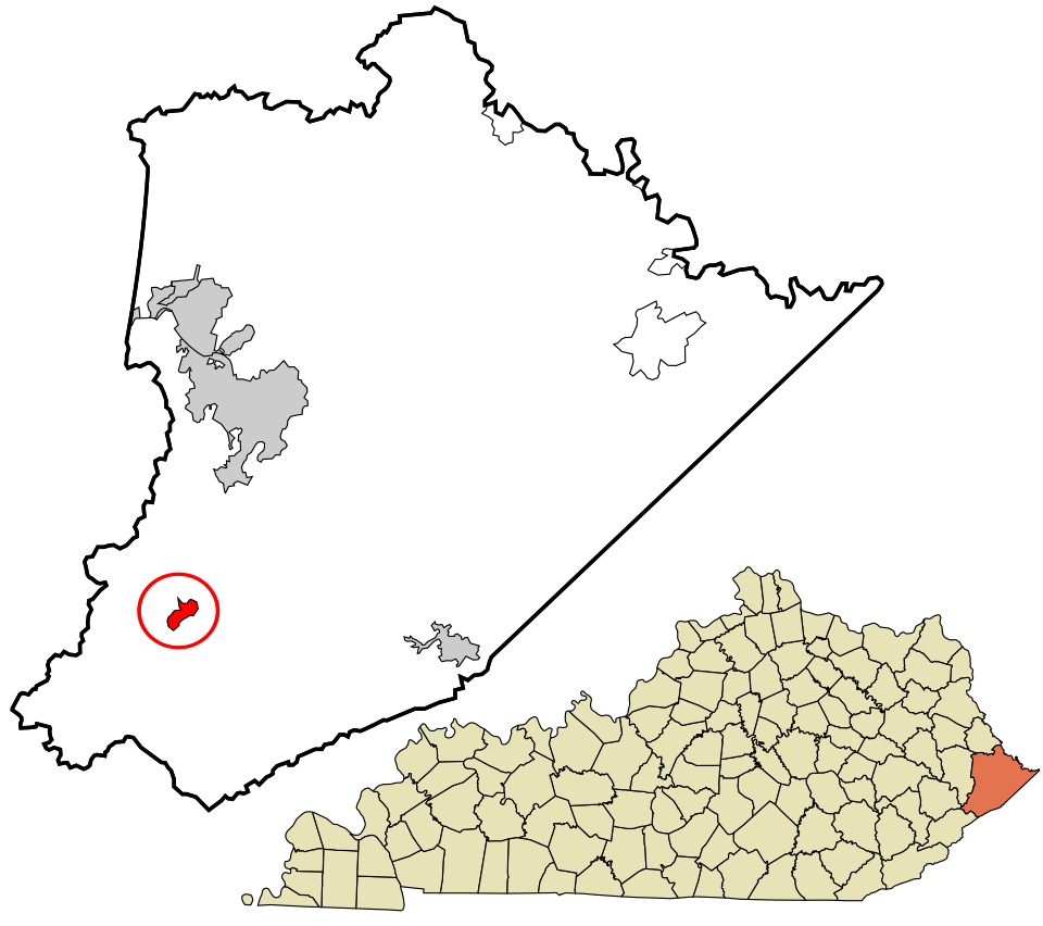 Locator map of Virgie