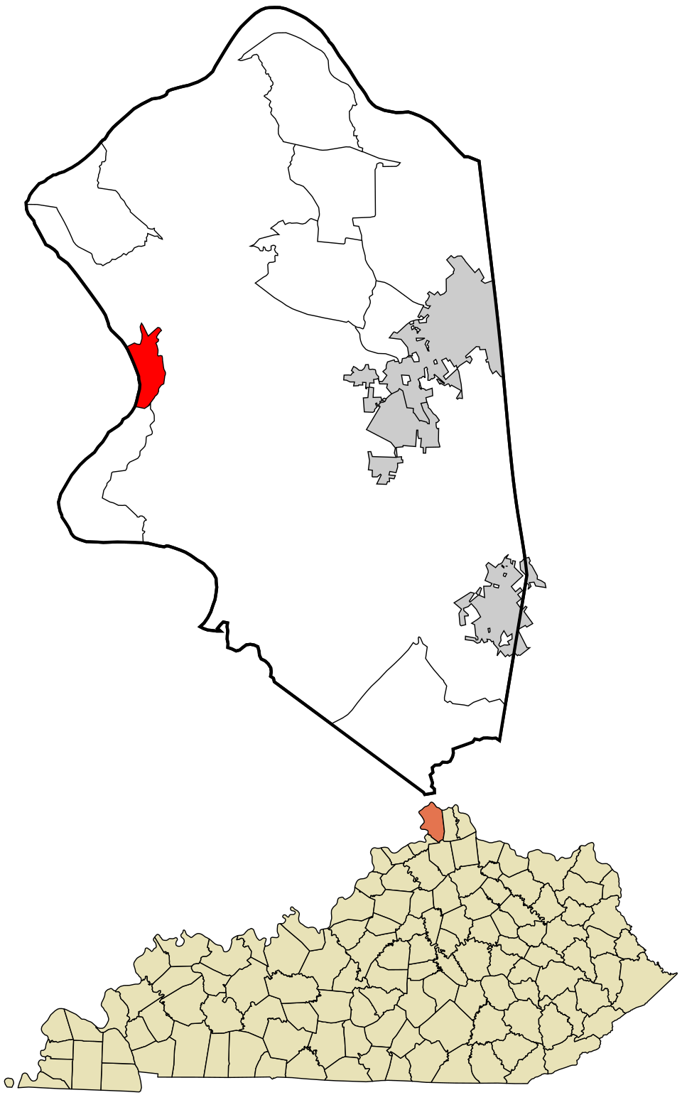 Locator map of Belleview
