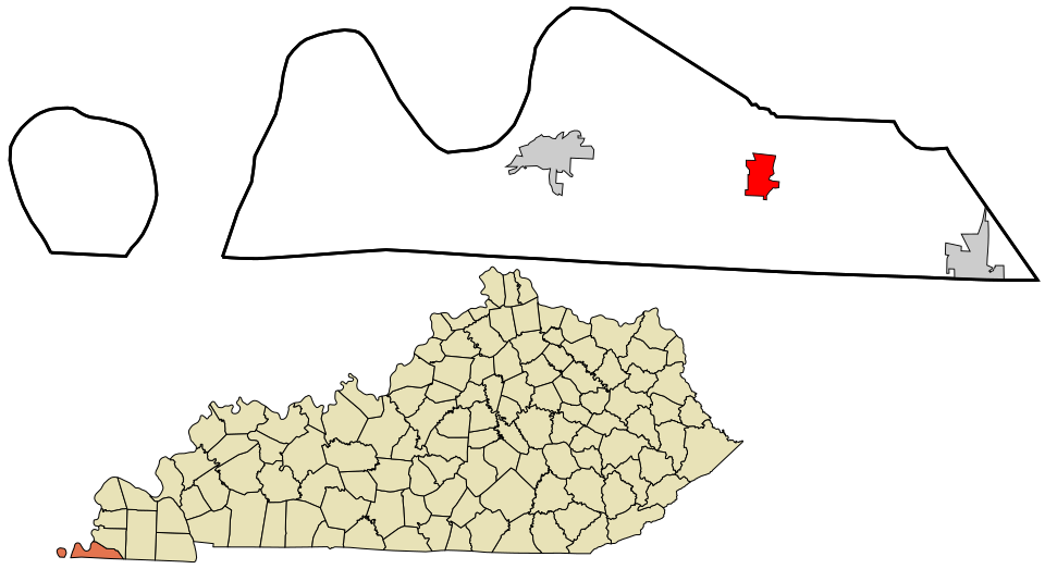 Locator map of Cayce