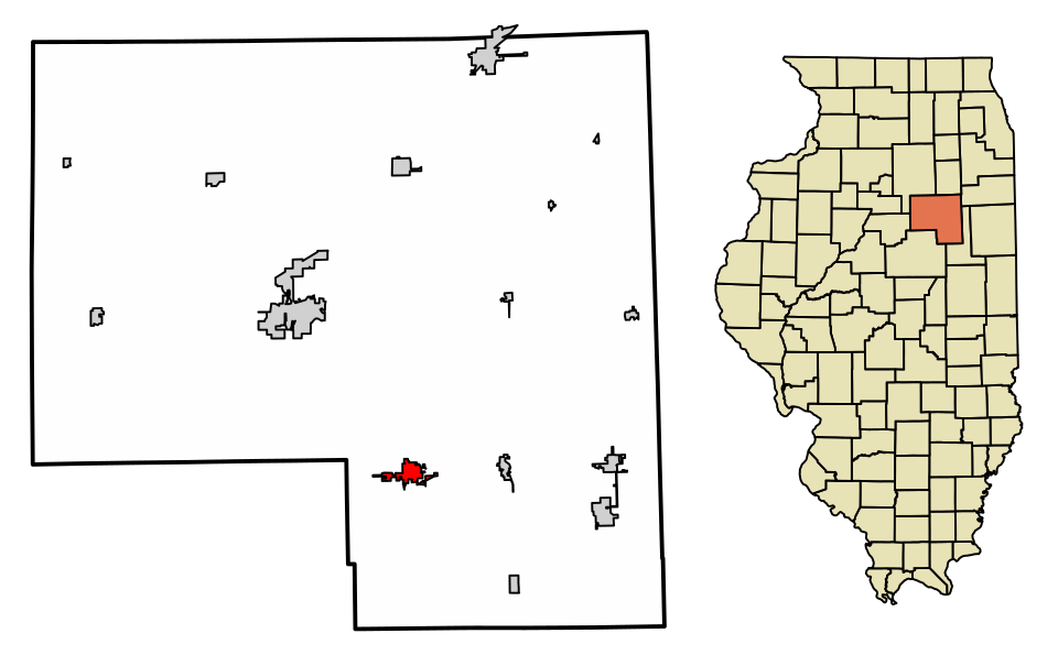 Locator map of Fairbury