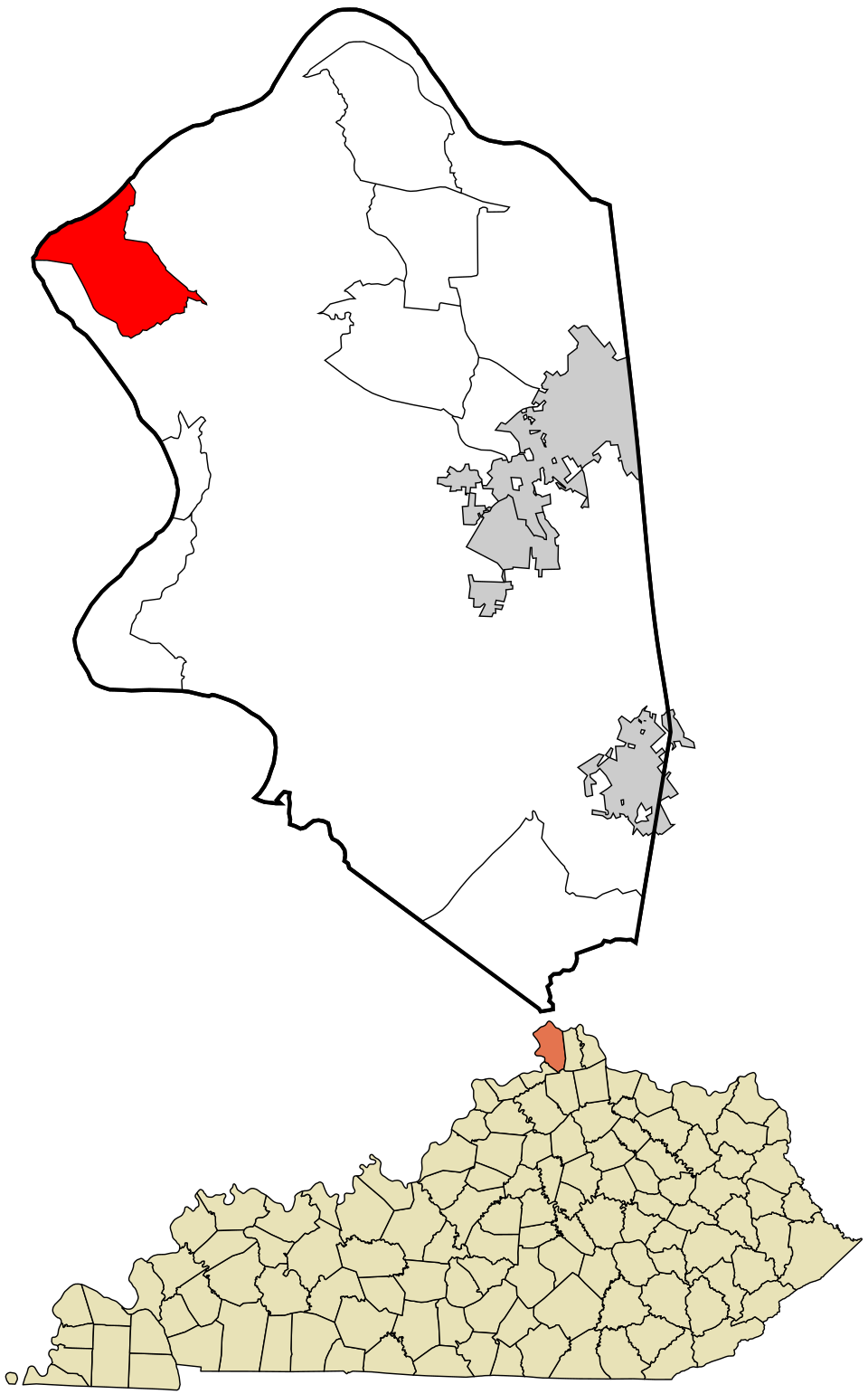 Locator map of Petersburg